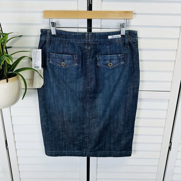 New Anthropologie Level 99 Denim Pencil‎ Skirt Sailor Button Front Size 29 - Picture 6 of 13